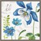 Blue and Green Garden III by Lisa Audit 16-in. W x 16-in. H. Canvas Wall Art Print Framed in Grey